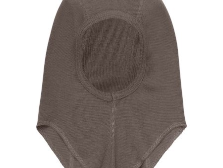 Huttelihut Brown Melange Balaclava Ullribb Supply