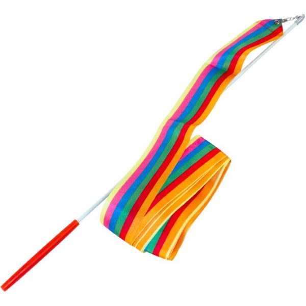 Magni Gymnastics ribbon with satin ribbon, rainbow stripes Supply