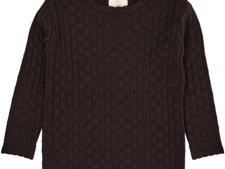 Copenhagen Colors DK Brown Merino Classic Pointelle Blus Online