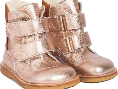 Angulus Copper Cognac Tex stövel med Velcro stängning Cheap