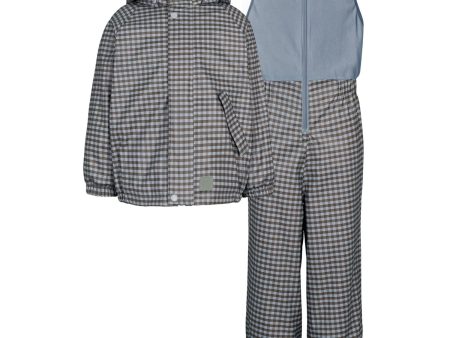 MarMar Rainwear Fleece Espresso Check Obo Regn Set Cheap