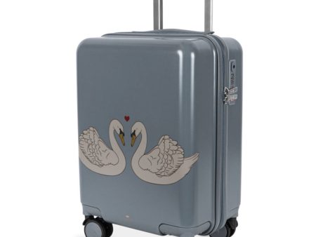 Konges Sløjd Swan Blue Travel Suitcase For Cheap