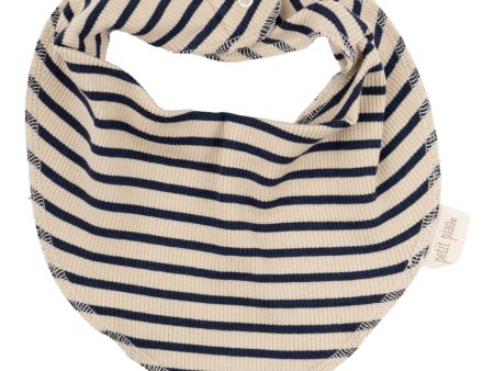 Petit Piao Indigo Plum Dark Off White Bib Modal Striped For Discount