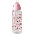 Rice Dricksflaska för barn med rosa Happy Forest-tryck - 500 ml Fashion