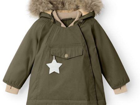 Mini A ture Olive night Wang Fleece Vinterjacka m. Päls Online now