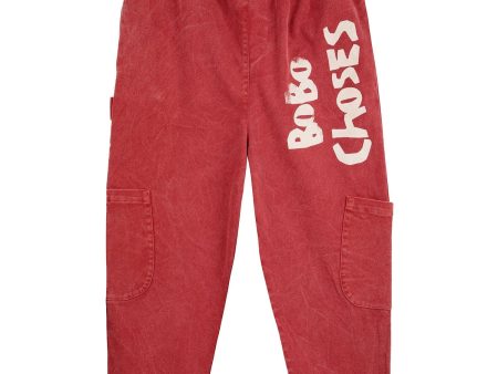 Bobo Choses Burgundy Red Baggy Sweatpants Online now