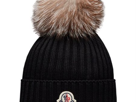 Moncler Moncler Beretto Cable Hat, M, 999 Black Sale