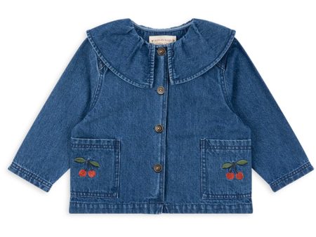 Konges Sløjd Denim Blue Cherry Magot Denim Shirt Gots Fashion