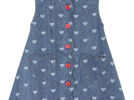 Flöss Blue Denim Hearts Lollo Klänning Sale